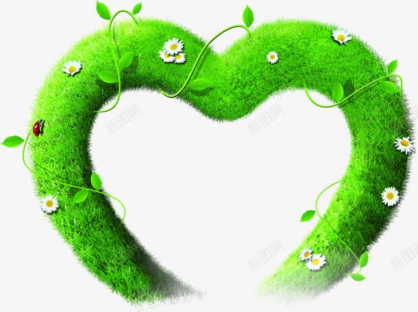 创意手绘合成绿色的爱心形状藤蔓造型png免抠素材_新图网 https://ixintu.com 创意 合成 形状 爱心 绿色 藤蔓 造型