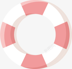 落水粉红色的救生圈矢量图高清图片