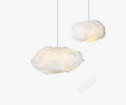灯具背景创意灯具白色小清新的云朵高清图片
