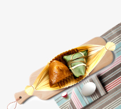 粽子展板端午节粽子条纹餐巾高清图片