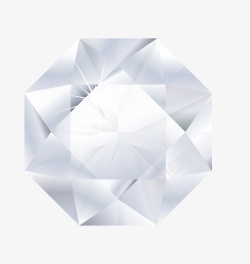 几何图形切面卡通白色透明水晶矢量图高清图片