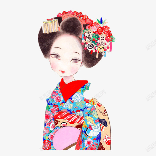 旅游穿和服的日本女人png免抠素材_新图网 https://ixintu.com 免扣 卡通 卡通手绘 和服 女人 手绘 插画 日本 穿和服的日本女人png