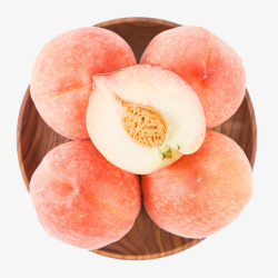 桃核新鲜的水蜜桃实物图高清图片