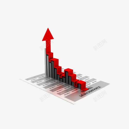 提升增长表格图标png_新图网 https://ixintu.com 3D立体 ppt 业绩增长 商业 立体感箭头 红色箭头 经济 表格体现 配色