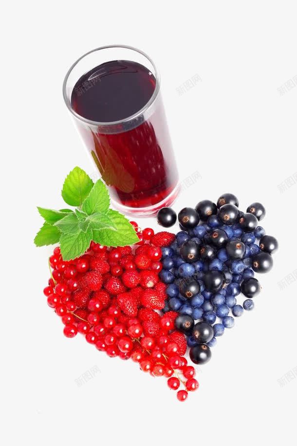 蓝莓蔓越莓果汁png免抠素材_新图网 https://ixintu.com 多汁 有机水果 果汁 水果 蓝莓 蔓越莓