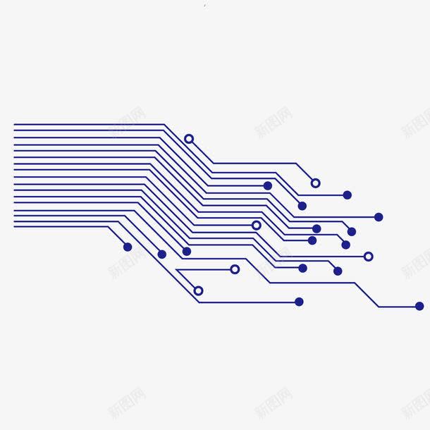 蓝色电路线路线条电流png免抠素材_新图网 https://ixintu.com 电流 电流线条 电路 线条 线路 蓝色