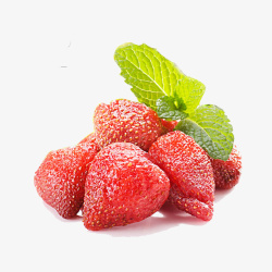 美味的冻干草莓素材