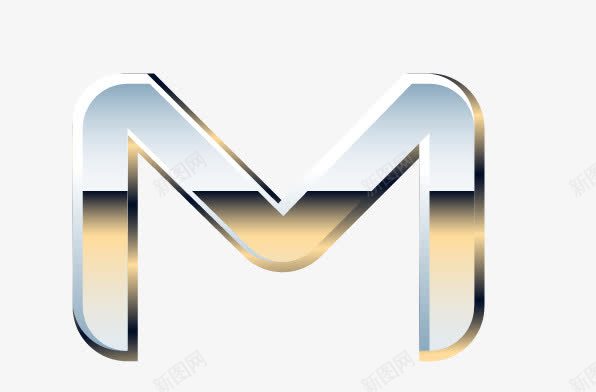 金属质感字母Mpng免抠素材_新图网 https://ixintu.com 创意字母 现代 金属质感字母数字