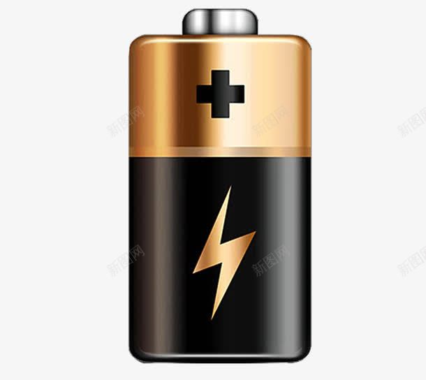 手绘锂电池图标png_新图网 https://ixintu.com 图标 电池 能源 金属质感