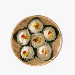 海鲜肉丁青菜生菜特色过桥米线高清图片