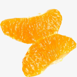 两瓣橘子黄色美味的桔子食物高清图片