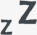 两个Z睡觉的常用符号高清图片