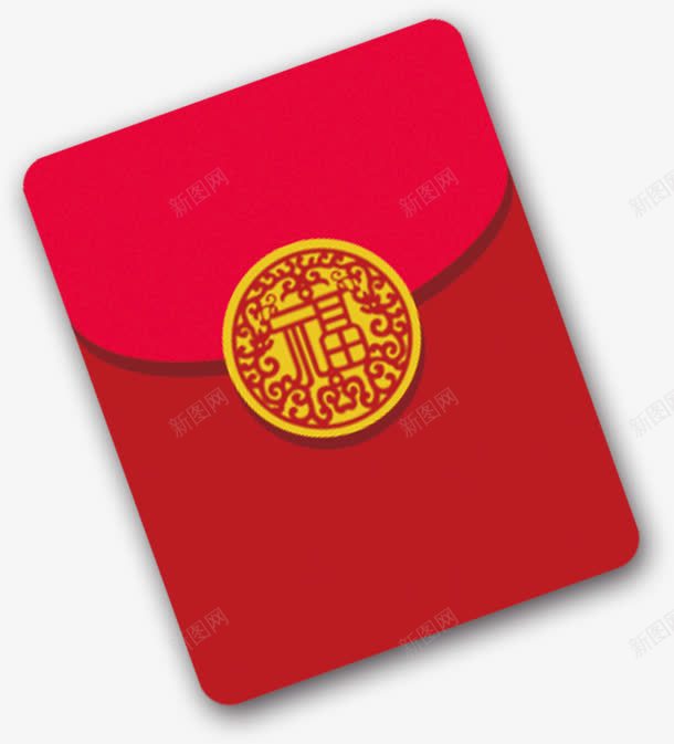 红色中国风福字红包png免抠素材_新图网 https://ixintu.com 中国风红包 抢红包 新年 新春 春节 福字红包