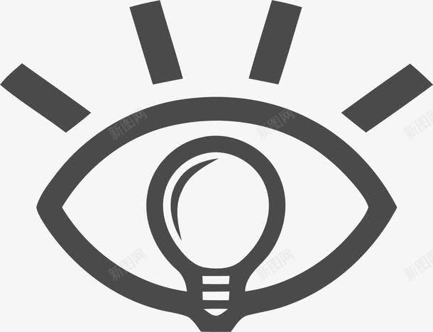 创意眼睛标志图标png_新图网 https://ixintu.com 创意设计 灯泡 眼光 眼睛 眼睛图标 矢量眼睛图标