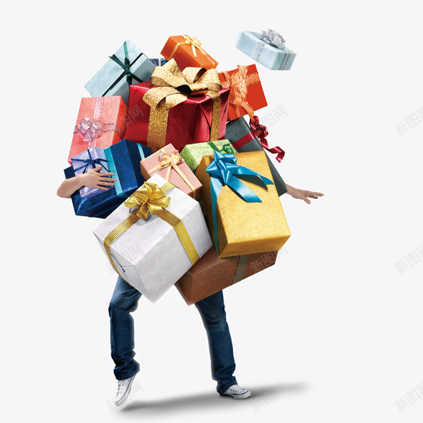 一个抱着很多礼品的男人图png免抠素材_新图网 https://ixintu.com 一个抱着很多礼品的男人 免抠图 双11 礼品 礼盒 购物