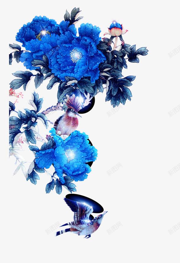 蓝色绚丽花png免抠素材_新图网 https://ixintu.com 绚丽 绽放 花朵 蓝色
