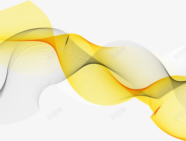 黄色科技线条背景png免抠素材_新图网 https://ixintu.com 几何线条 抽象背景 矢量素材 科技 黄色