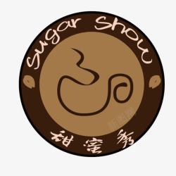 形状美观圆形甜蜜牛奶咖啡厅logo图标高清图片