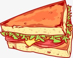 卡通肉片卡通美食三明治高清图片