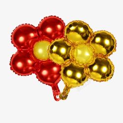 红色花朵铝箔气球五瓣花铝箔气球高清图片