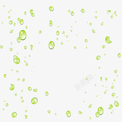 绿色透明水滴素材