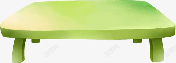 卡通手绘绿色小桌子png免抠素材_新图网 https://ixintu.com 卡通 桌子 绿色