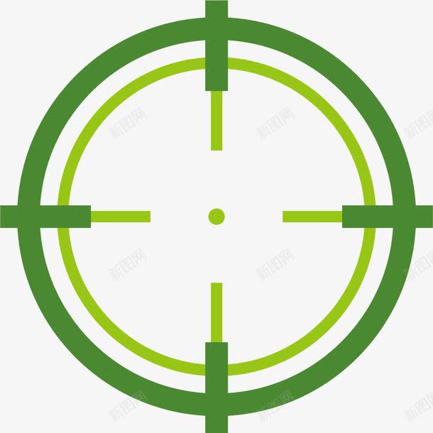 绿色圆点准星png免抠素材_新图网 https://ixintu.com 卡通准星 圆点 枪械准星 瞄准 矢量准星 绿色 绿色准星