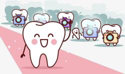 儿童口腔检查表卡通牙医牙齿高清图片