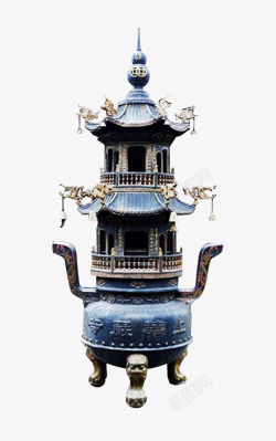 铜质香炉山西旅游文化拍摄宣传庙宇香炉免高清图片