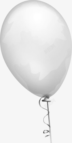 氦气白色装饰气球高清图片