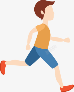 卡通男人举重跑步锻炼的男人图矢量图高清图片