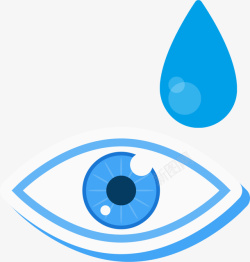 眼药水PNG蓝色眼药水扁平眼睛高清图片