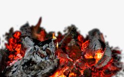 火焰木燃烧的木碳免费高清图片
