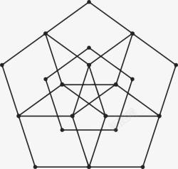 几何图形五角星五边形线条高清图片
