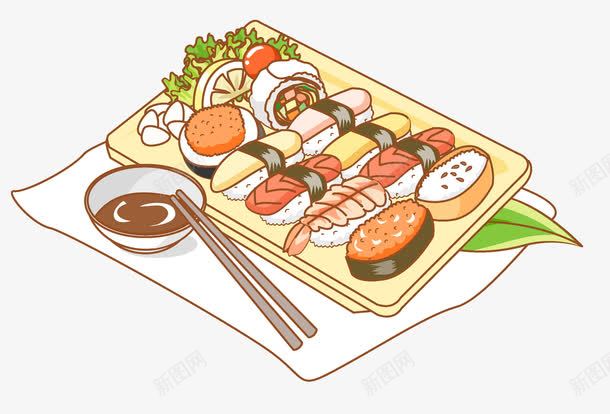 手绘日本寿司png免抠素材_新图网 https://ixintu.com 吃食 寿司 日式料理 简约手绘 美食 美食涂鸦 食物