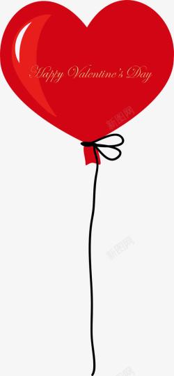情人节红色爱心气球素材