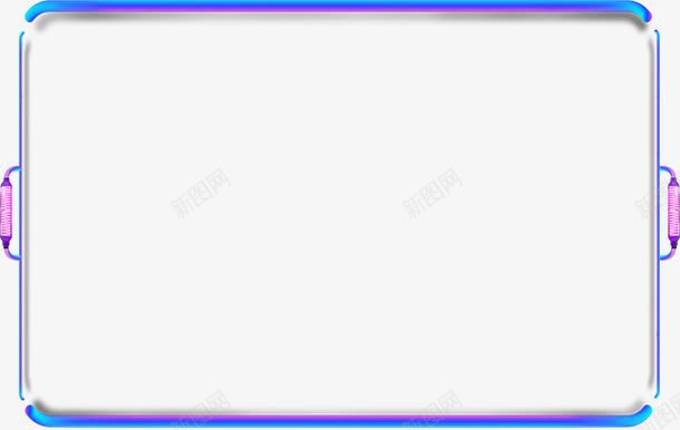 蓝色卡通绚丽边框png免抠素材_新图网 https://ixintu.com 卡通 绚丽 蓝色 边框