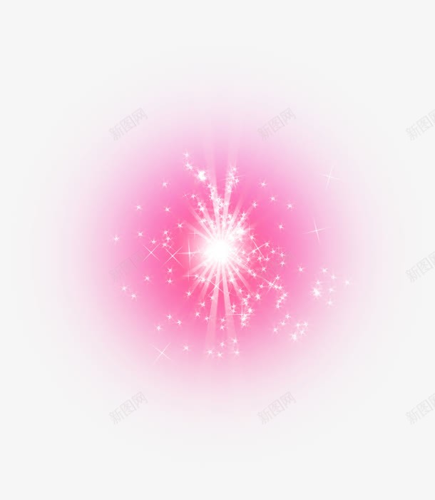 粉色星光放射光线效果元素png免抠素材_新图网 https://ixintu.com 光晕 免抠PNG 放射光线 效果元素 星光 梦幻 粉色