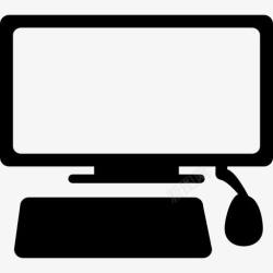 电脑键盘背景图片显示器键盘和鼠标的图标高清图片