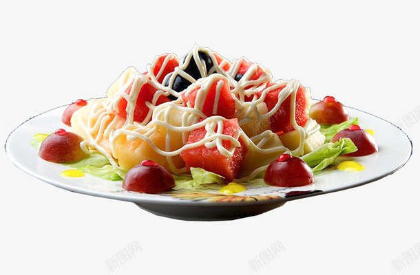 美味水果沙拉png免抠素材_新图网 https://ixintu.com 低脂 健康 水果沙拉 水果色拉 沙拉酱 维生素 美食 营养 西瓜
