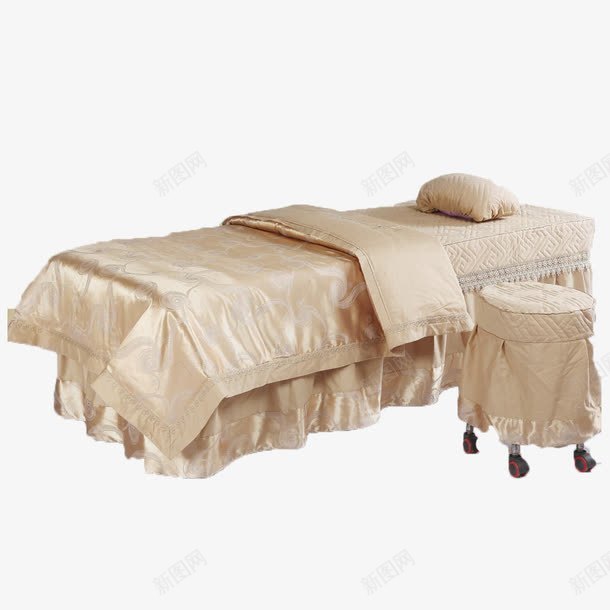 美容床png免抠素材_新图网 https://ixintu.com 时尚欧式美容床 棉质美容床 美容床 美观高档美容床 金色美容床