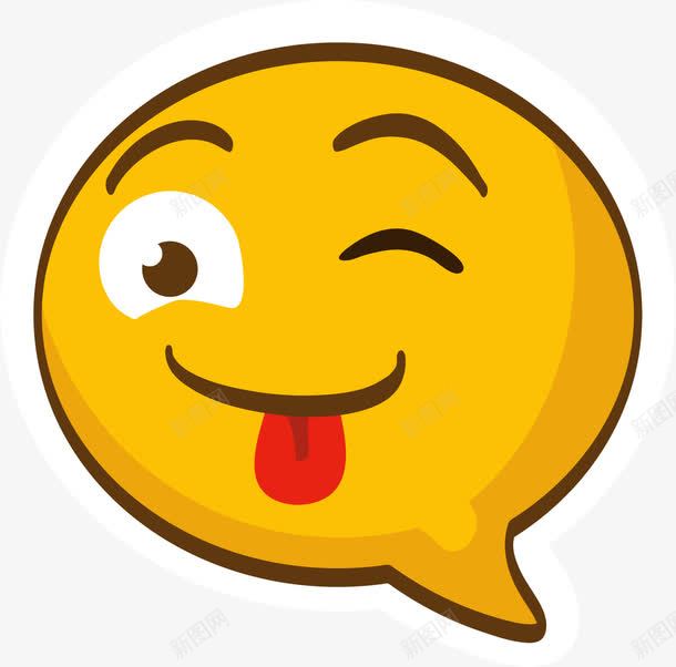 吐舌头表情png免抠素材_新图网 https://ixintu.com emoji 俏皮 卡通手绘 吐舌头 大黄脸 大黄路 对话框 表情包