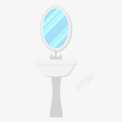 扁平化镜子扁平化浴室的镜子矢量图高清图片
