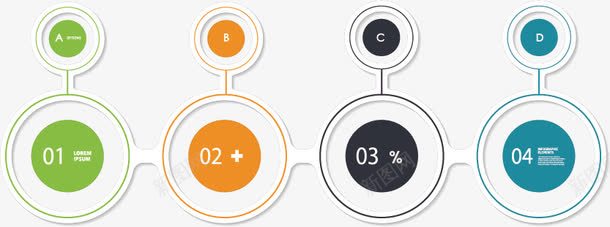 圆形分类标签矢量图eps免抠素材_新图网 https://ixintu.com 几何 分类标签 步骤 流程图 矢量图