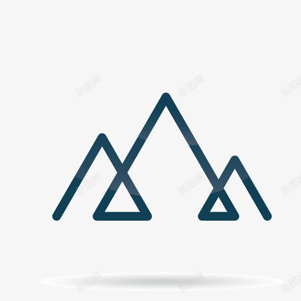 几何图形的山png免抠素材_新图网 https://ixintu.com 三角形 使用 几何图形 山峰 山峰剪影 抽象 漂亮 简单