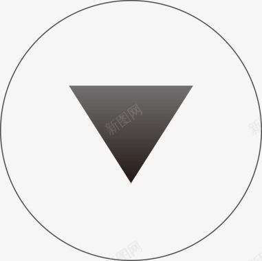 三角形圆圈向下箭头图标图标