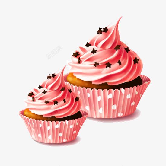 草莓纸杯蛋糕png免抠素材_新图网 https://ixintu.com 水彩 糕点 纸杯蛋糕 草莓
