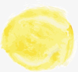 黄色晕染黄色水彩墨迹高清图片