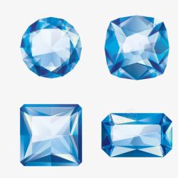 矢量水晶珠宝素材蓝宝石高清图片