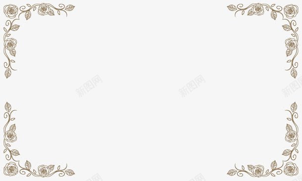 边角边框欧式花纹玫瑰png免抠素材_新图网 https://ixintu.com 欧式 花纹 边框 边角
